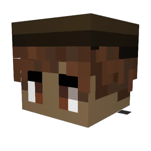 ELL3RICK Minecraft avatar head, 3D render
