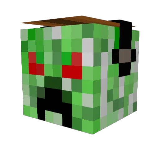 ELLATHEBOSS Minecraft avatar head, 3D render