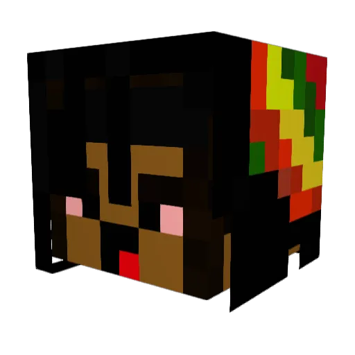 ELOHL Minecraft avatar head, 3D render