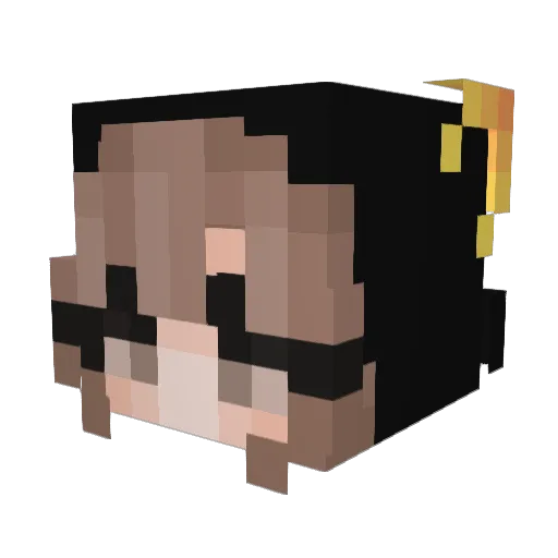 ELOMAXXING Minecraft avatar head, 3D render