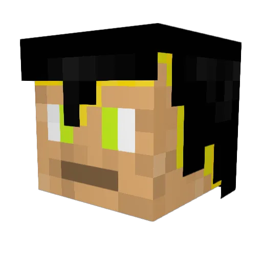 ELR4F4 Minecraft avatar head, 3D render