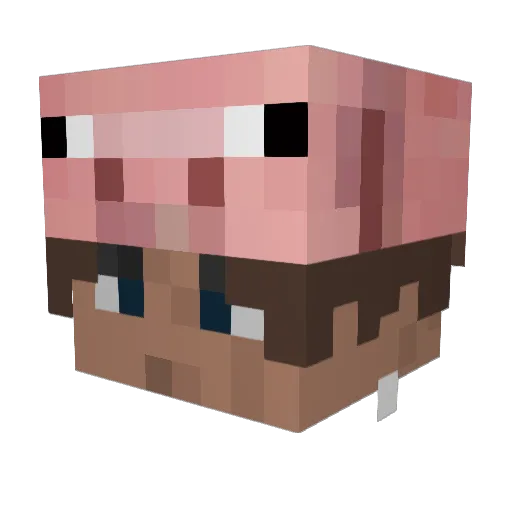 ELTA_ Minecraft avatar head, 3D render