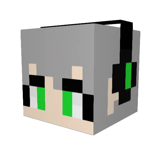 ELTELP Minecraft avatar head, 3D render