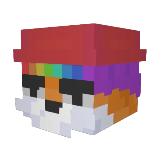 ELTIOPRO Minecraft avatar head, 3D render