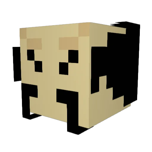ELTOMLE Minecraft avatar head, 3D render
