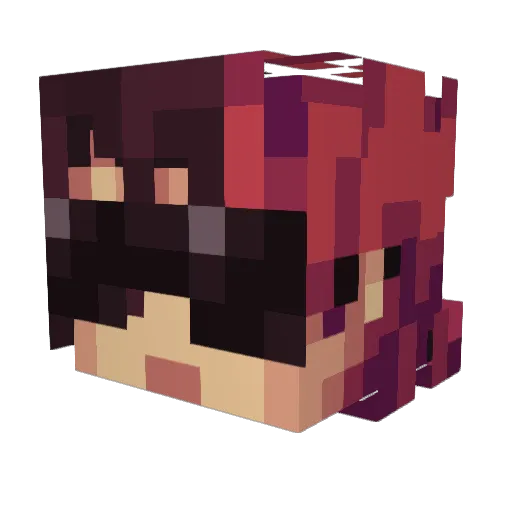 ELTONLUK3 Minecraft avatar head, 3D render
