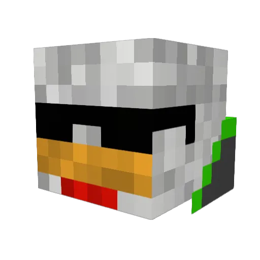ELTORETE_ Minecraft avatar head, 3D render