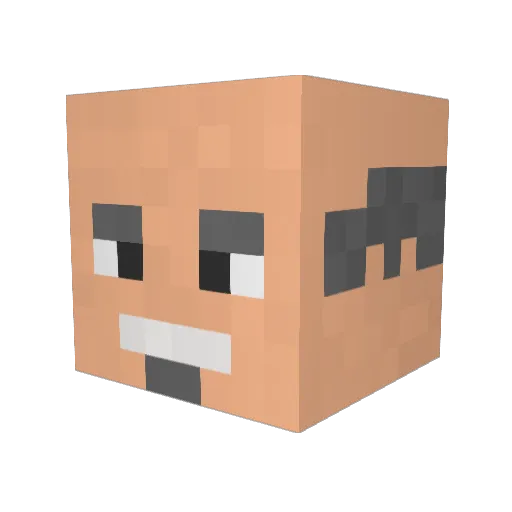 ELV150 Minecraft avatar head, 3D render