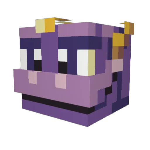 ELW52 Minecraft avatar head, 3D render