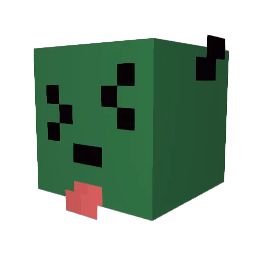 ELX Minecraft avatar head, 3D render