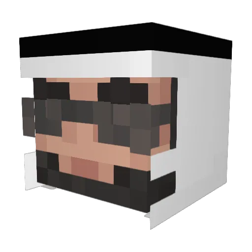 EL_JEQUE Minecraft avatar head, 3D render