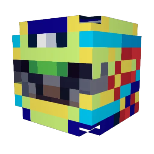EL_PEPE77 Minecraft avatar head, 3D render