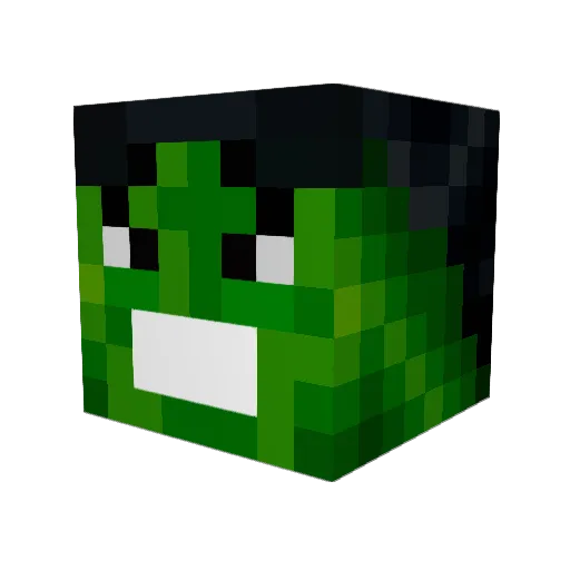 ELaGeNTz Minecraft avatar head, 3D render