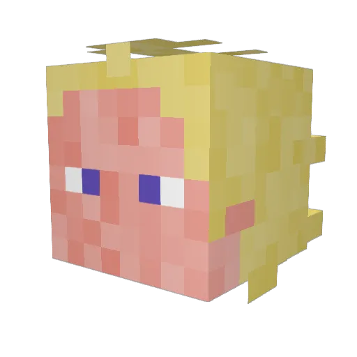ELcraft2023 Minecraft avatar head, 3D render