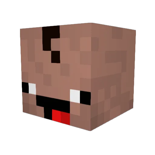 ELfuett Minecraft avatar head, 3D render