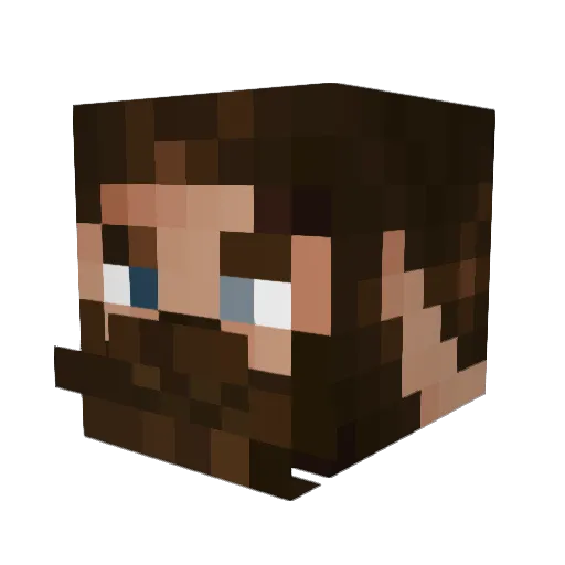ELgordan Minecraft avatar head, 3D render