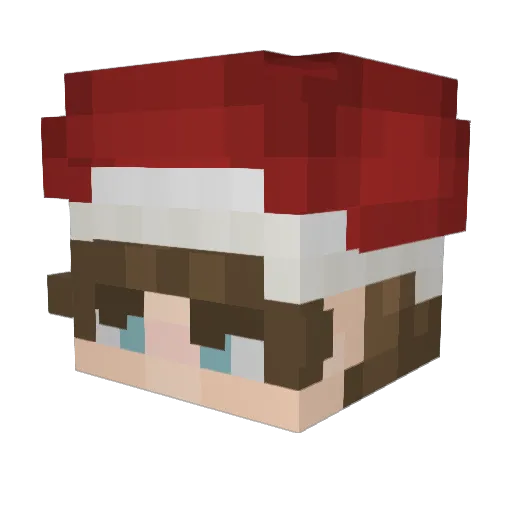 ELittleMinnd Minecraft avatar head, 3D render