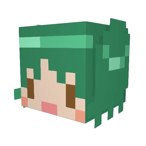 ELmoty Minecraft avatar head, 3D render
