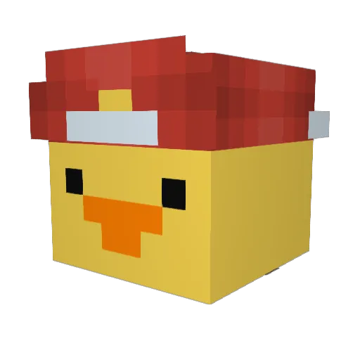 ELpollo88 Minecraft avatar head, 3D render
