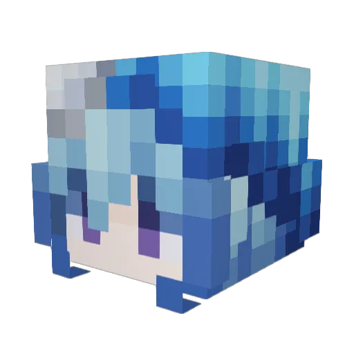 EMA02BALDE Minecraft avatar head, 3D render
