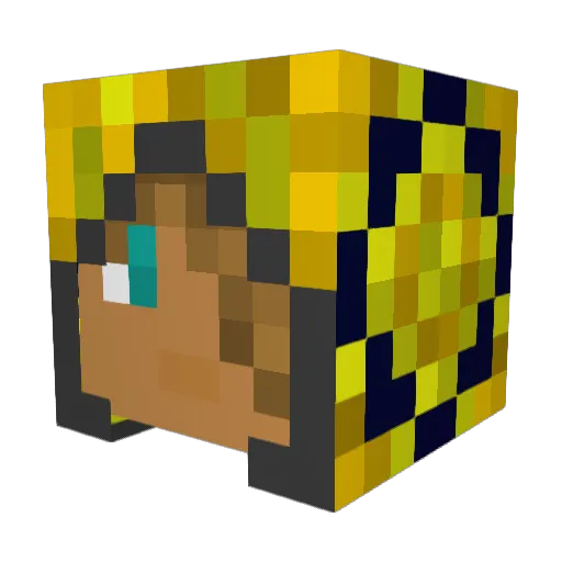 EMAC1203 Minecraft avatar head, 3D render