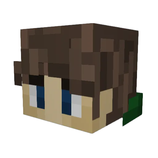 EMBer27 Minecraft avatar head, 3D render