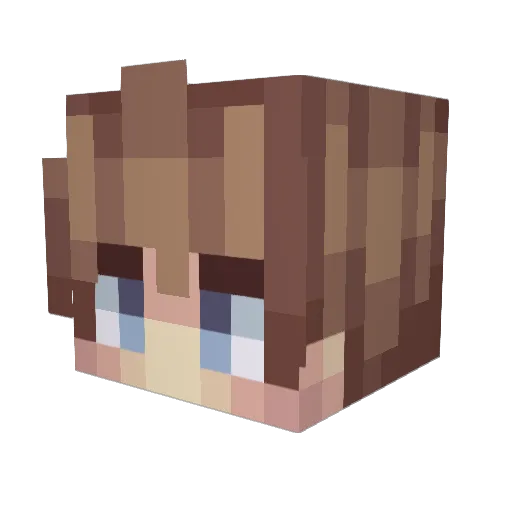 EMELO890 Minecraft avatar head, 3D render