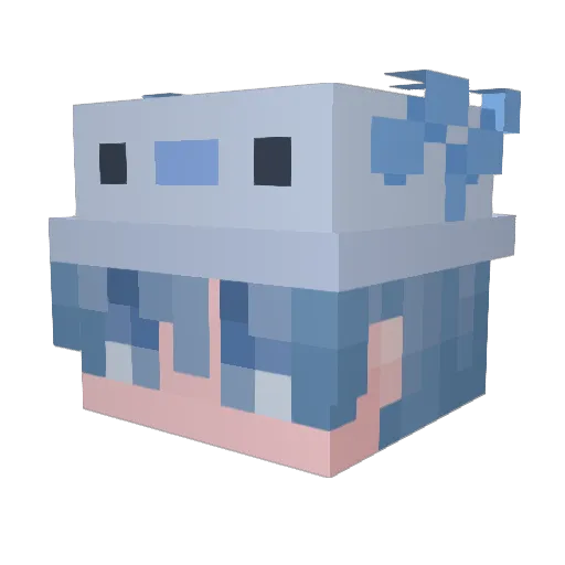 EMF1171 Minecraft avatar head, 3D render