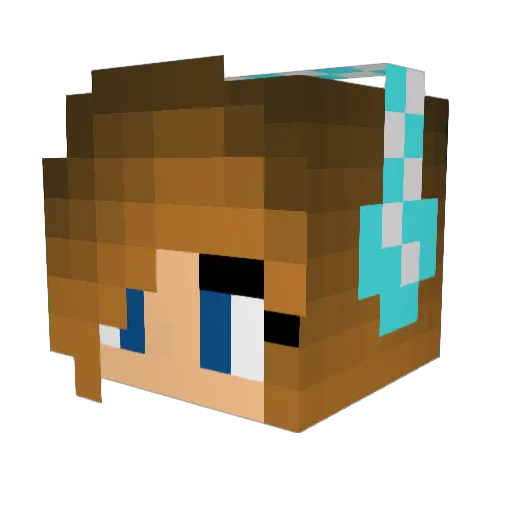 EMF11 Minecraft avatar head, 3D render
