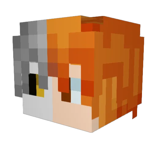 EMICE Minecraft avatar head, 3D render