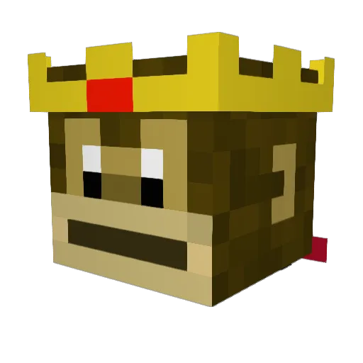 EMILKING43 Minecraft avatar head, 3D render