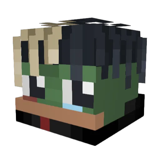 EMILKO12 Minecraft avatar head, 3D render