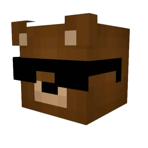 EMILTV Minecraft avatar head, 3D render