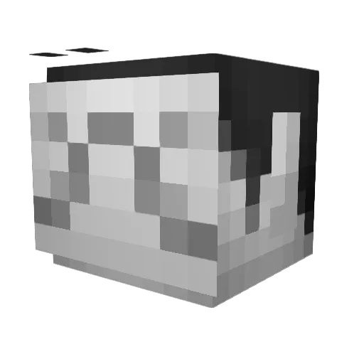 EMJ542 Minecraft avatar head, 3D render