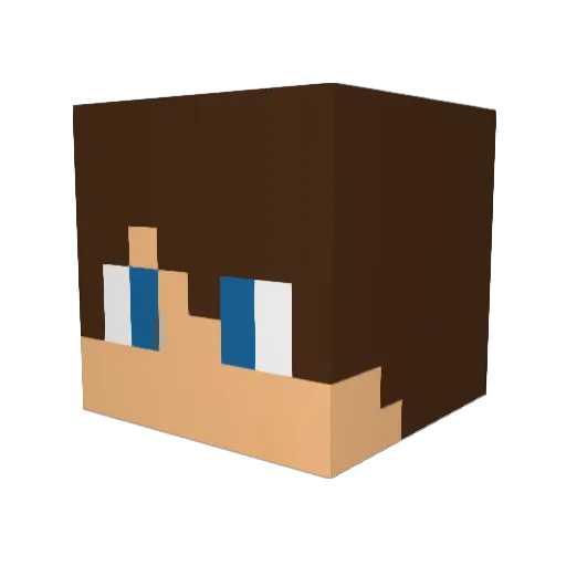 EMPER02 Minecraft avatar head, 3D render