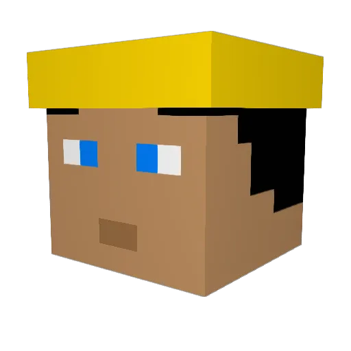 EMPERORCROTA Minecraft avatar head, 3D render