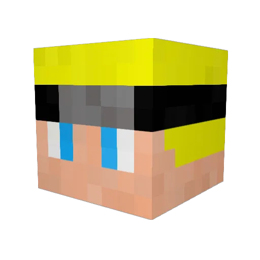 EMSXD Minecraft avatar head, 3D render