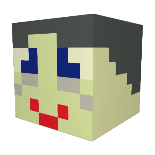 EMSgame01 Minecraft avatar head, 3D render