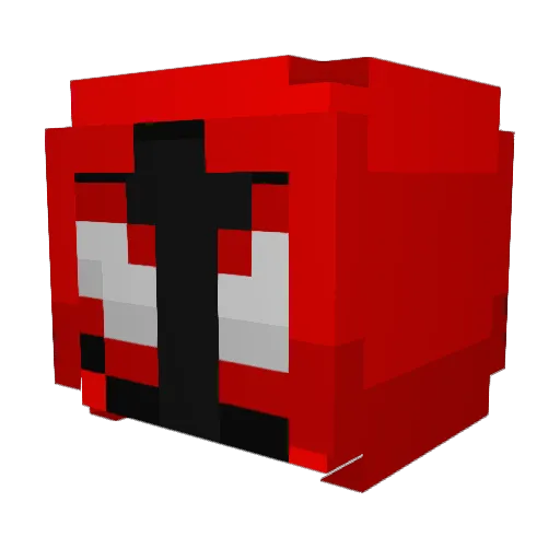 EMT12 Minecraft avatar head, 3D render