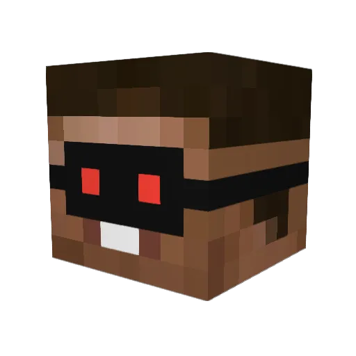 EMT83_ Minecraft avatar head, 3D render