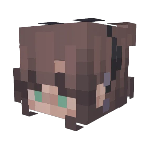 EMUDIE1178 Minecraft avatar head, 3D render