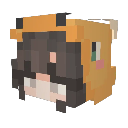 EMUWU99 Minecraft avatar head, 3D render