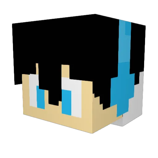 EMWF Minecraft avatar head, 3D render