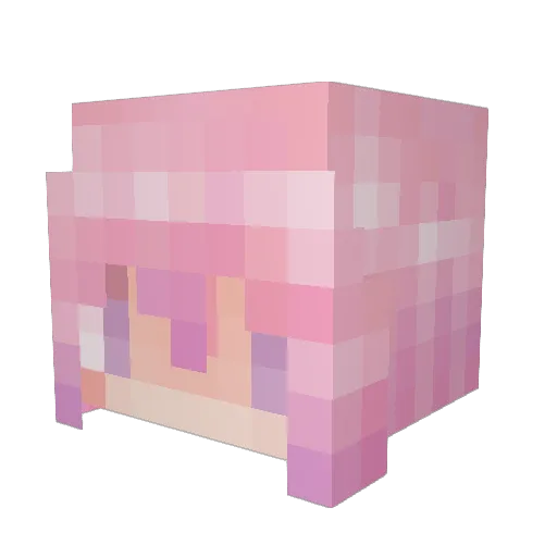 EMWHIT Minecraft avatar head, 3D render