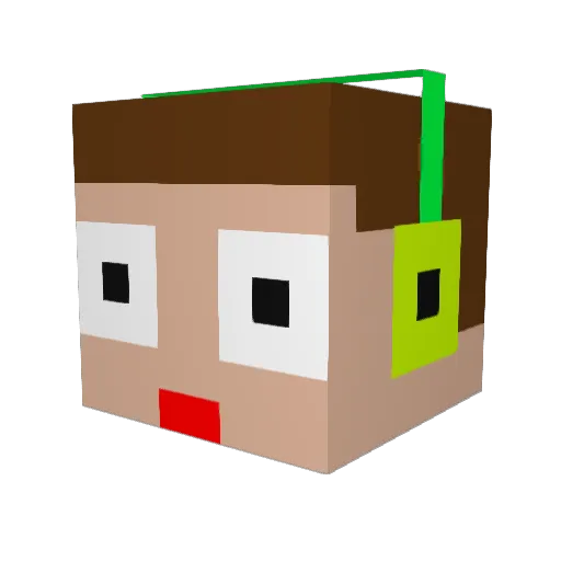 EMYMANGO Minecraft avatar head, 3D render