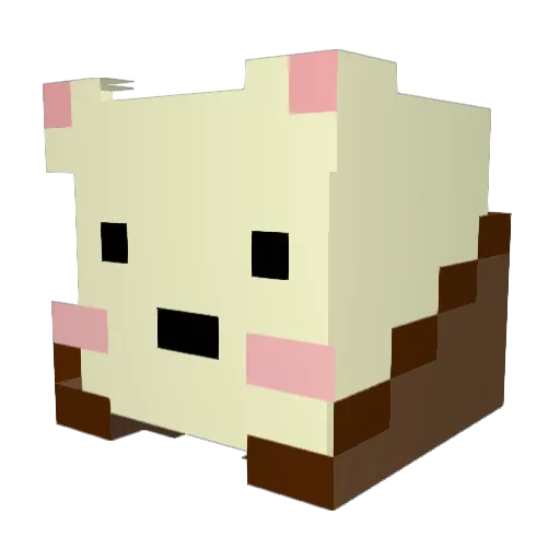 EM_He Minecraft avatar head, 3D render