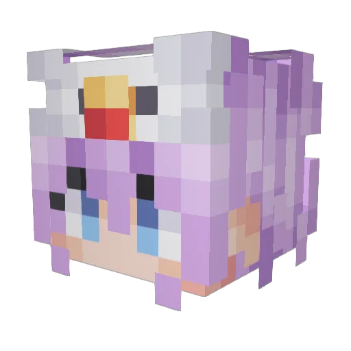 EM_NI Minecraft avatar head, 3D render