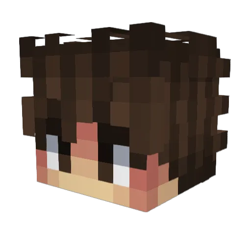 EMbaLLL Minecraft avatar head, 3D render