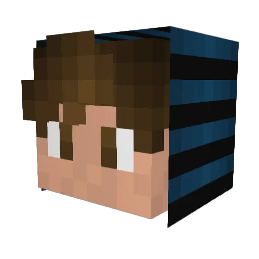 EMitzz Minecraft avatar head, 3D render