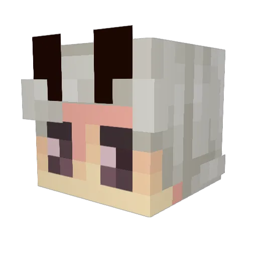 EMoody Minecraft avatar head, 3D render